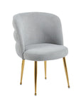 Chaise SACHA pied GOLD tissus effet LIN ECRU, MOKA, GRIS, ANTHRACITE
