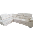 Canapé TOULOUSE angle gauche doudou boucle 275x205cm