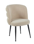 Chaise SACHA pied noir tissus effet LIN  ECRU, MOKA, GRIS, ANTHRACITE
