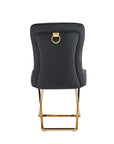 Chaise JOSEPHINE pied GOLD assise BEIGE et NOIR