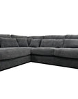 Canapé AMBERT angle gauche ou droit TISSU LAPIN ANTHRACITE 320X230