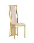 Lot de chaises Dana velours contour Gold