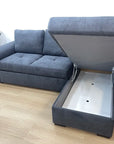 Canapé AMALFI GRIS, ANTHRACITE, BEIGE convertible angle réversible 238x155cm