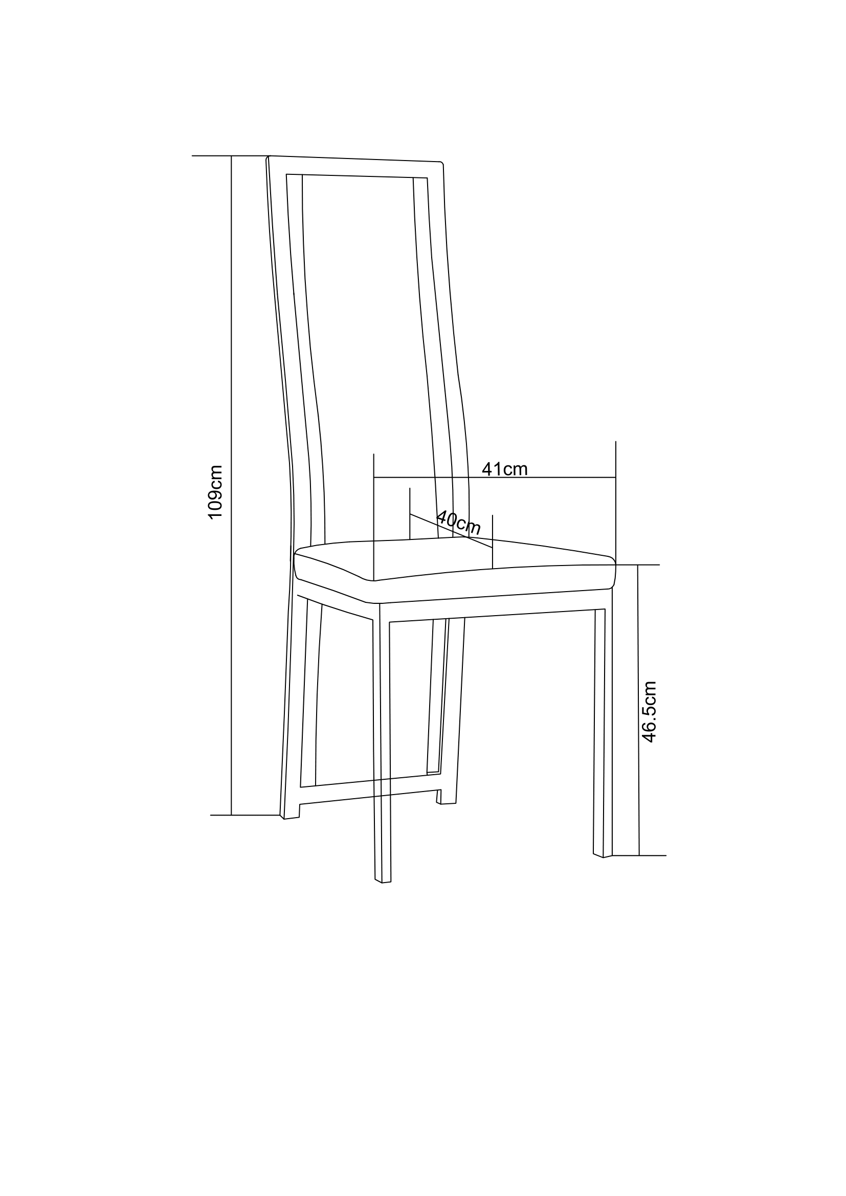 Lot de chaises Dana simili cuir contour chromé