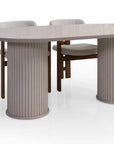 Table à manger JULIE couleur NOIR, NOYER, LAQUE-TAUPE, BLANC 180x90cm