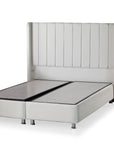 Lit TOKYO coffre velours BEIGE et ANTHRACITE 160x200cm