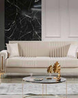 Salon MORENO  3 + 2 + 1 NOIR et BEIGE