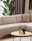 Canapé NEVADA RELAX 275x180cm BEIGE et GRIS